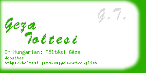 geza toltesi business card